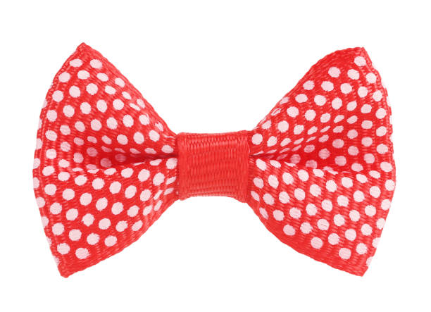 This is a dotted red bow tie for decoration.