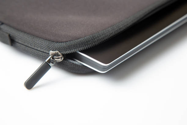 istock laptop case. zipper close-up. protection for the device 1448201158