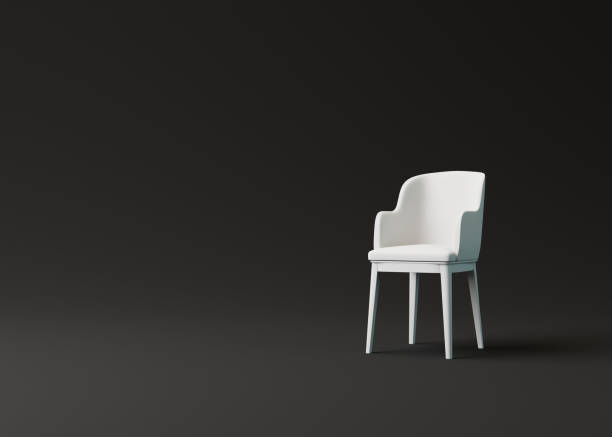 istock Modern chair in a black room 1448225642
