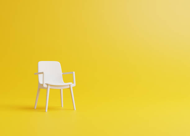 istock Modern chair in a yellow room 1448225715