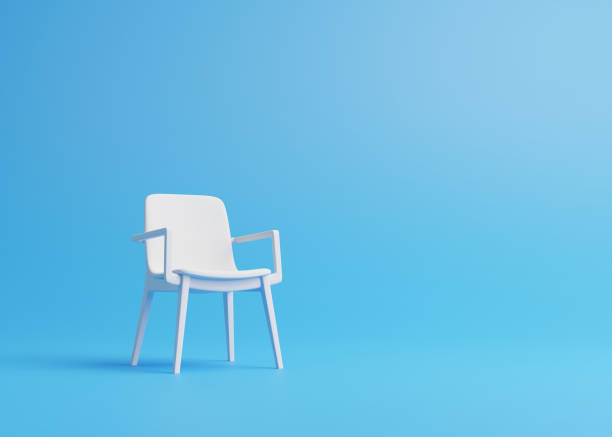 istock Modern chair in a blue room 1448225717