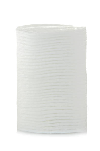 istock Cosmetic cotton pads. A stack of cotton pads on a white isolated background. spa. 1448225992