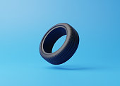 ar tire on a blue background