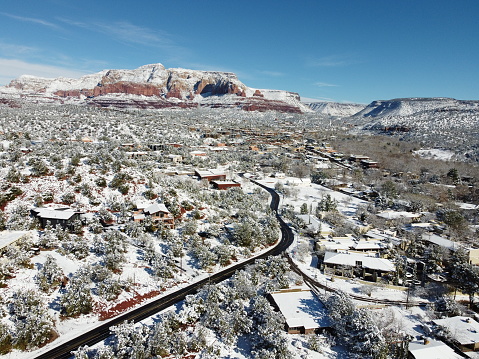 Snow covered Sedona Arizona