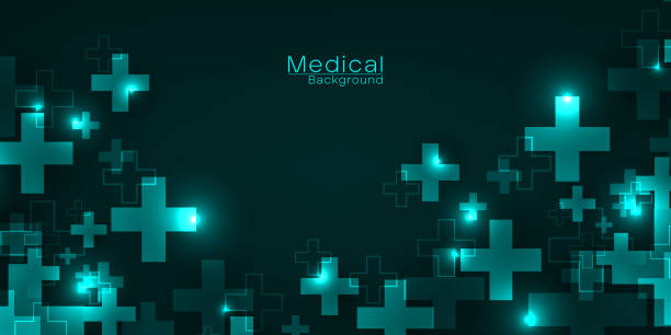 streszczenie: geometryczny medyczny krzyż kształt, medycyna i nauka, koncepcja tło - add contact stock illustrations