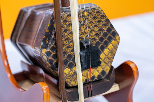 musical instrument erhu (Chinese violin)