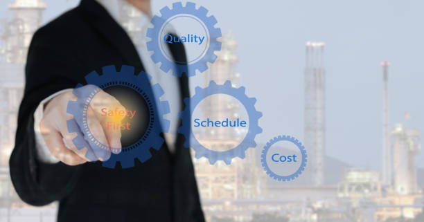 istock Business man in hand action 1448254578
