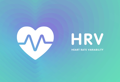 Heart Rate Variability concept. HRV - variance in time between heartbeats, beat-to-beat interval. Vector illustration