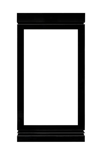 istock Billboard mock up isolated on white background. Template of an empty stand display, Indoor advertising banner placeholder and poster with clippling path. 1448263667