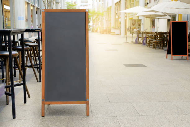 istock Special menu announcement board.  Chalkboard stand for menu restaurant and cafe welcome easel with copy space and clipping path. 1448264361