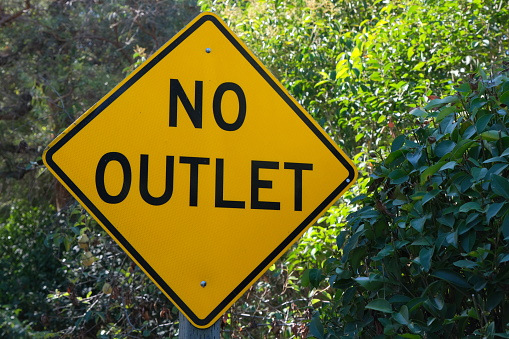 no outlet sign
