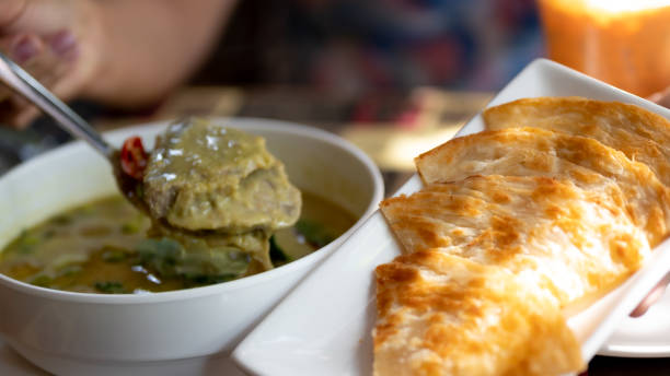 istock Roti curry Islam food  in the restaurant 1448277895