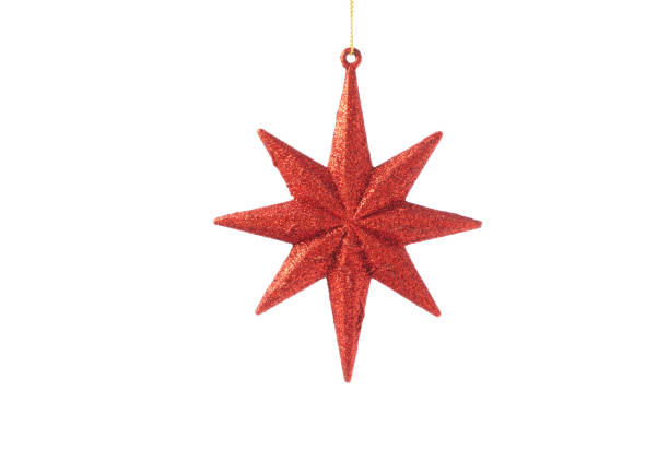 istock Christmas tree red star, holiday ornament decoration 1448281387