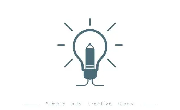 Vector illustration of creative light bulb