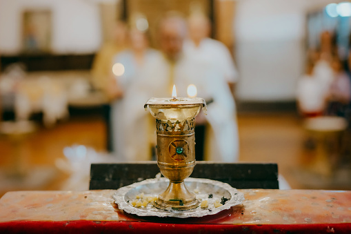 Icon lamp in Orthodox church