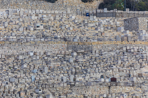 Ancient cemetery in Jerusalem. Israel