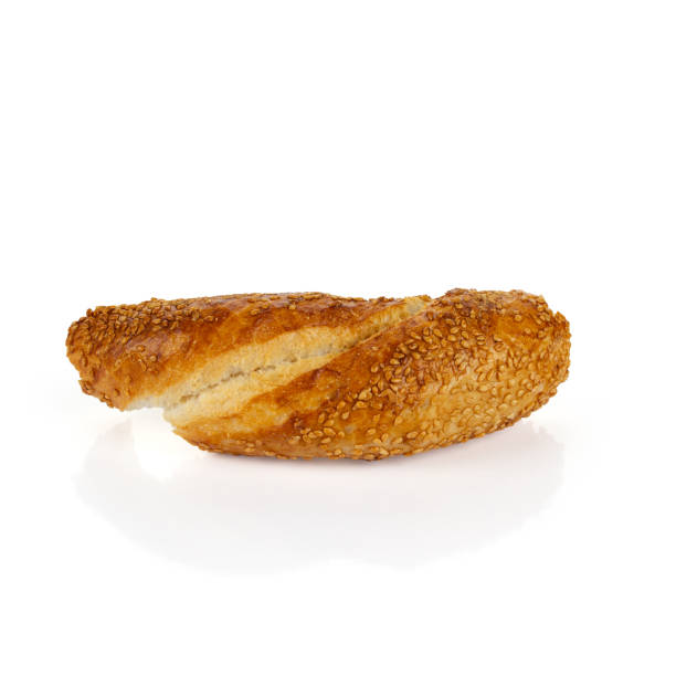 istock Turkish traditional sesame bagel white background 1448292366