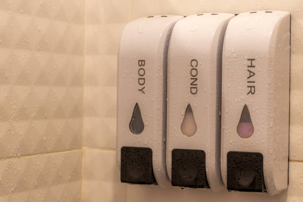 Hand Press Type Wall-mounted Manual Liquid Soap Dispensers Shampoo Holder