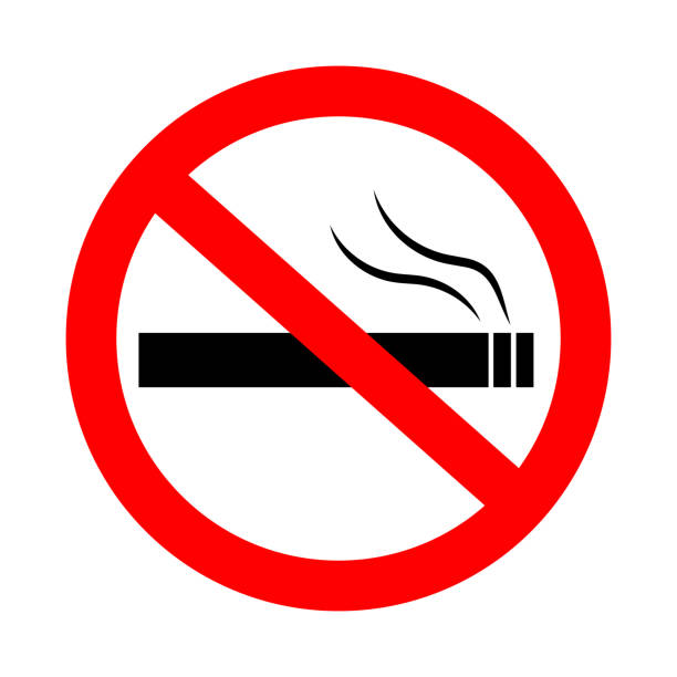 Smoking Prohibited Icon. No smoking. Tobacco restricted area. Vector. Smoking Prohibited Icon. No smoking. Tobacco restricted area. Editable vector. chewing tobacco stock illustrations