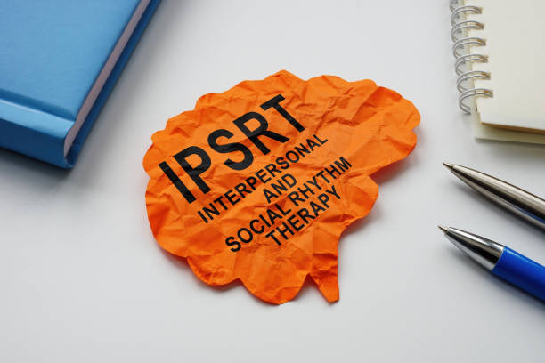 istock Paper brain with inscription Interpersonal and Social Rhythm Therapy IPSRT. 1448301546
