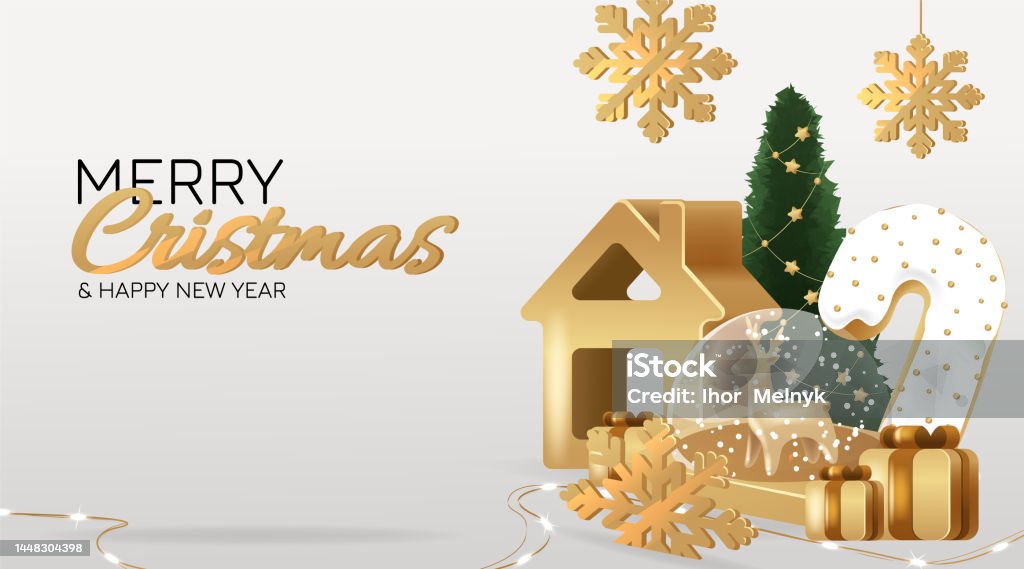 Vetores de Banner De Natal E Ano Novo e mais imagens de Natal - Natal,  Abstrato, Artigo de decoração - iStock