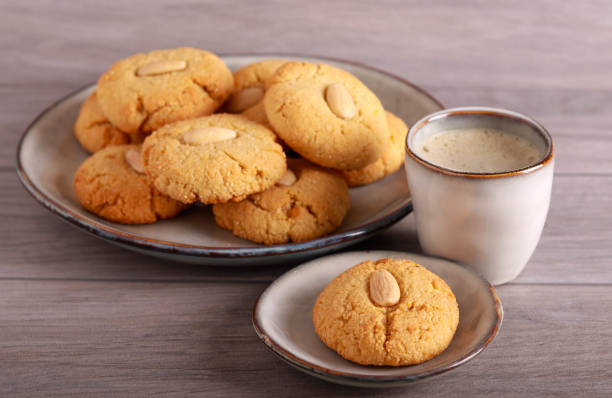 istock Almond cookies, served 1448305474