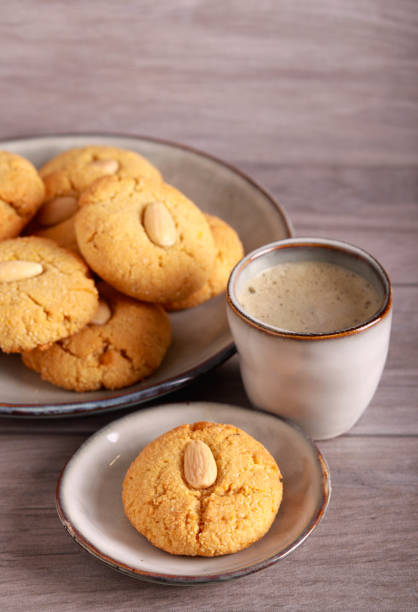 istock Almond cookies, served 1448305590
