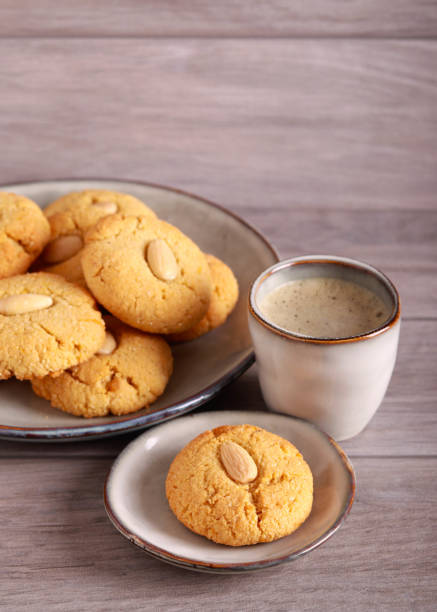 istock Almond cookies, served 1448305733