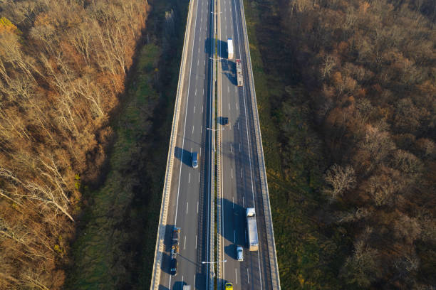 istock aerial view of the highway 1448312172
