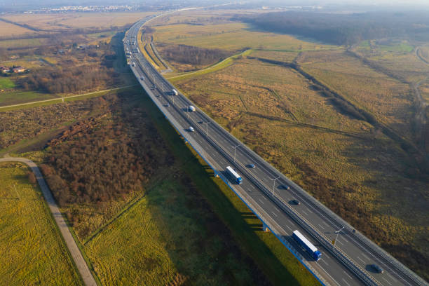 istock aerial view of the highway 1448312208