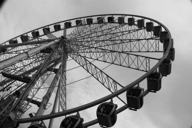 istock Ferris wheels in black and white photography 1448313619