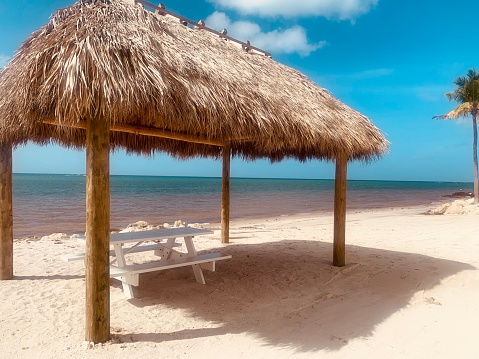 A beachside cabana in the Florida Keys