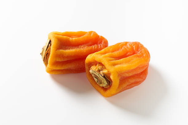 istock Japanese dried persimmon on white background 1448317675