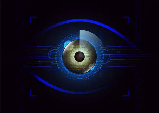 Vector illustration of Futuristic eye detection technology concept  vector illustration