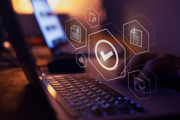 istock Quality control concept, checked guarantee and certification of standard 1448322165