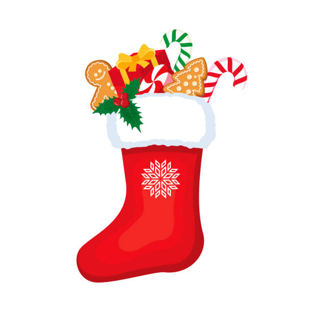 6,600+ Red Christmas Stocking Stock Illustrations, Royalty-Free Vector ...