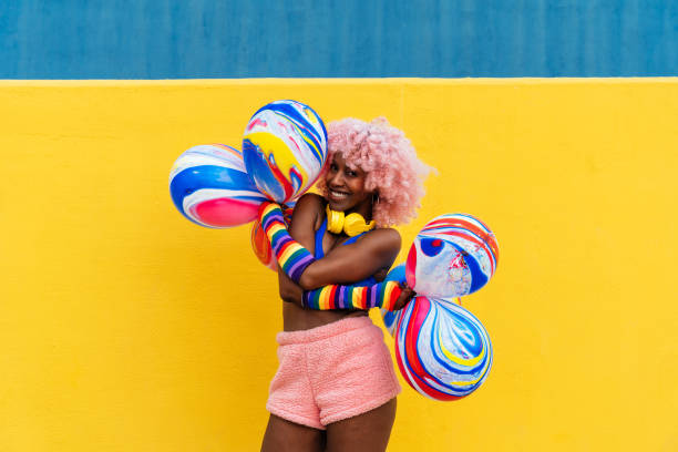 istock Beautiful woman skating with roller skates and having fun. 1448335014