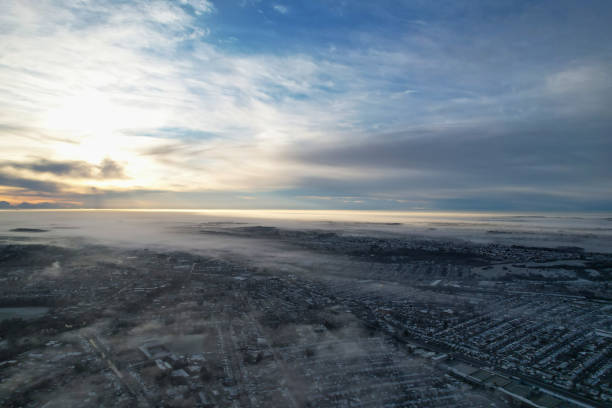 istock Beautiful Clouds over City During Sunset 1448336353