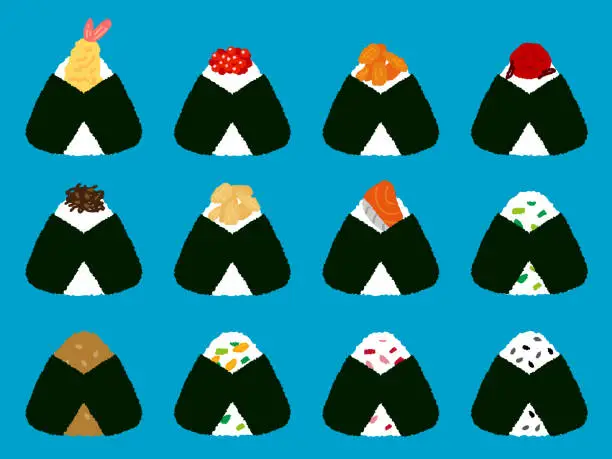 Vector illustration of Traditional rice food called 