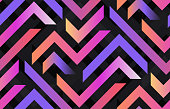 istock Seamless neon color zigzag geometric pattern 1448337091