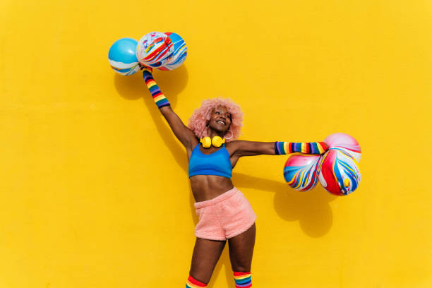 istock Beautiful woman skating with roller skates and having fun. 1448339983