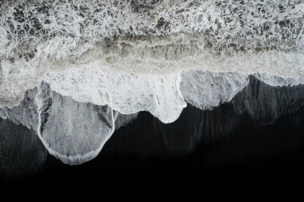 istock Black beach and strong waves in Iceland 1448341311
