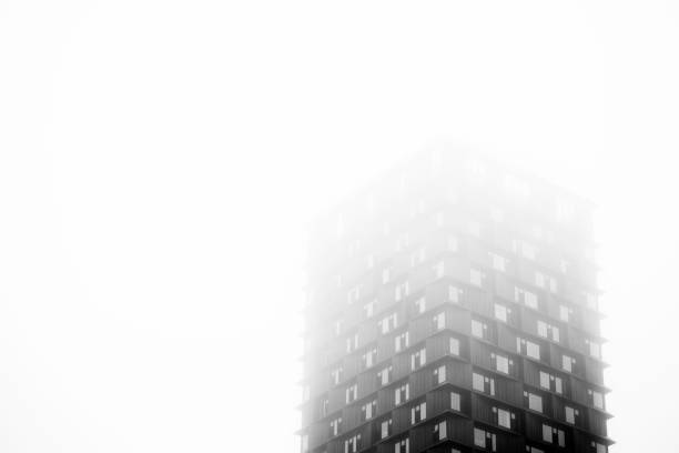 edificios en blanco y negro