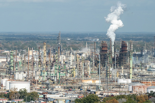 Oil refinery plant in Louisiana, United States of America.