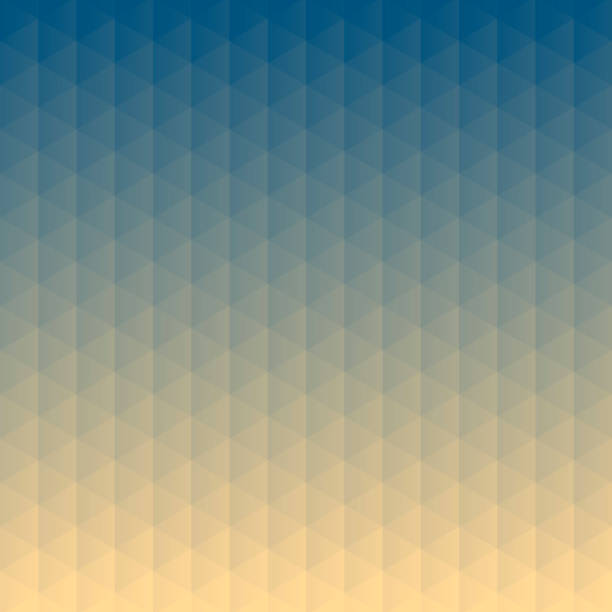 추상 기하학적 배경 - 삼각형 패턴의 모자이크 - 블루 그라데이션 - green gray backgrounds abstract stock illustrations