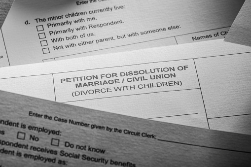 Divorce petition form with children