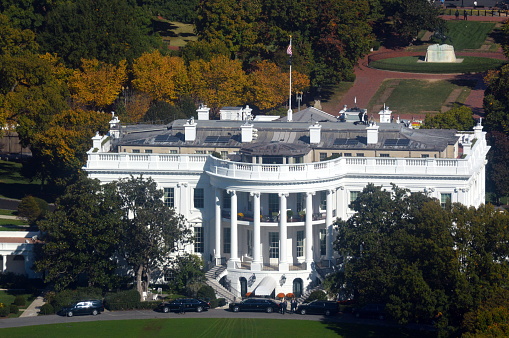 The photo was taken 10/18/2022 from the Washington Monument.  White house is home to the US President, in Washington DC, USA
