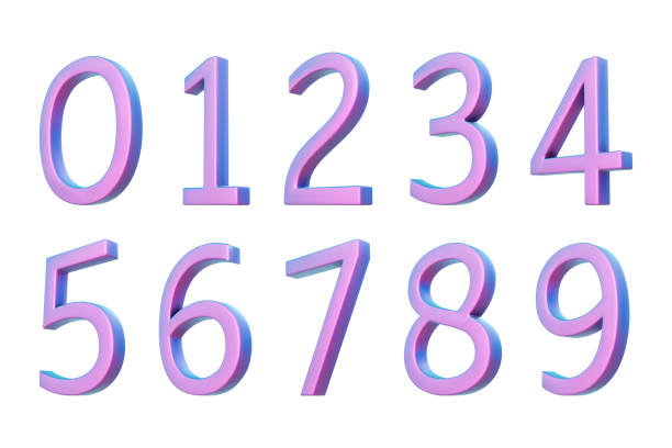 istock 3d neon isometric pink numbers. Futuristic neon count down illustration, digital design for web e-commerce sales promotion, abstract symbol typography. Vector isolated on white background 1448364426