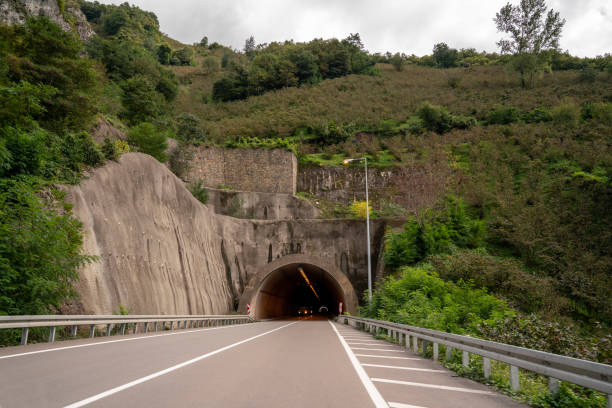 istock Beautiful mountain road with greenery 1448368671