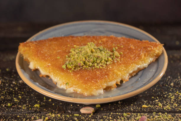 Traditional Turkish dessert künefe stock photo